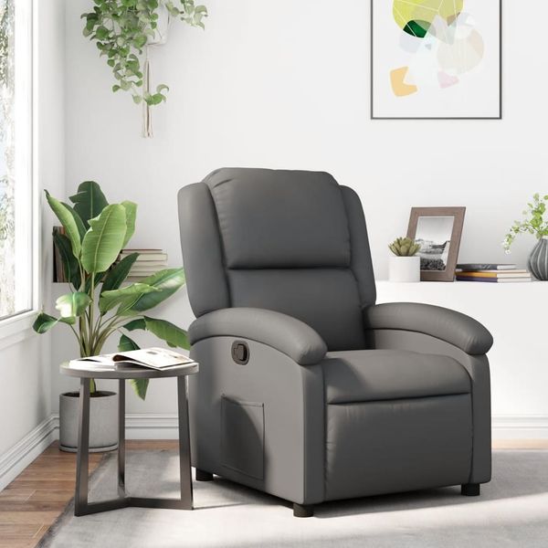 vidaXL Relaxsessel Grau Kunstleder 3205446