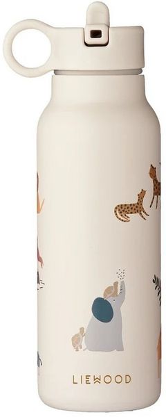 Liewood Isolierflasche Liewood Kinder Wasserflasche, Trinkflasche Falk 350 ml - Recycelter, Edelstahl, Isoliert, Auslaufsicher, Farbe: Alle zusammen / Sandfarben