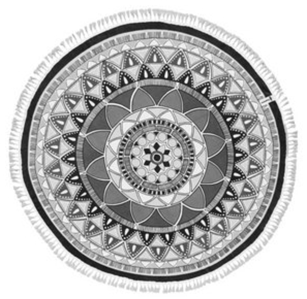 GMD Living Strandtuch SEAHORSE Beach Collection, (1-St), rundes Strandlaken mit Mandala-Muster Bild 5