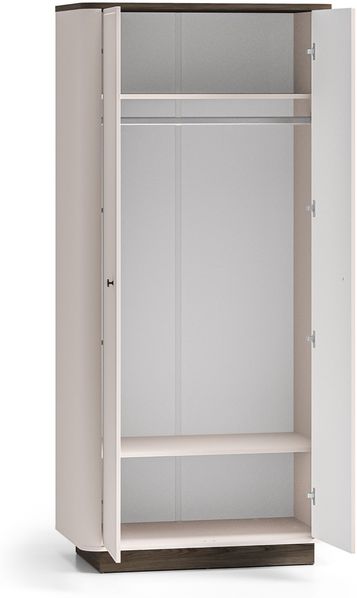 Selsey 'Vilavio' Kleiderschrank 2-türig, Kleiderstange & Fächer, Kaschmir/Eicheoptik, 92 cm Bild 4