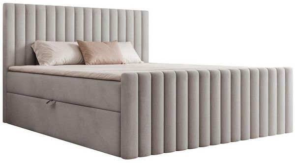 Compleo Boxspringbett elegant und modern MIAMI II, Bonell-Matratze, mit zwei Bettkästen, TOPSELLER
