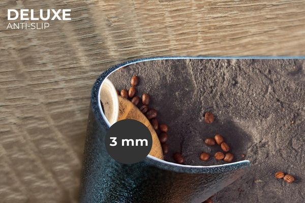 MuchoWow Platzset Kaffee - Beton - Kaffeebohnen, (6-St), Platzsets, Tischset, Abwaschbar, Tischsets, Platzdeckchen