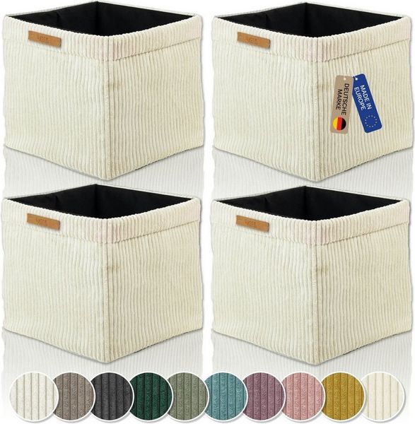 Lycce Regalkorb Lycce Kallax Boxen Cord, faltbare Aufbewahrungsboxen 33x33xH31cm (4 St)