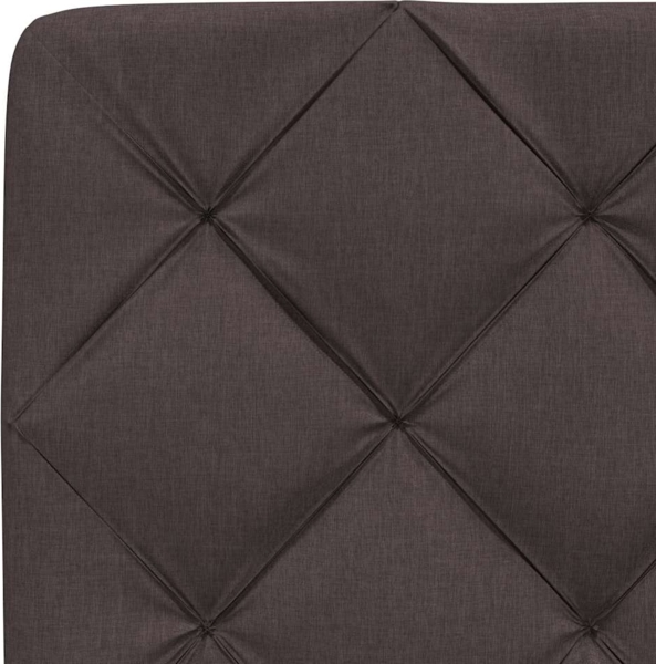 vidaXL Bettgestell ohne Matratze Dunkelbraun 200x200 cm Stoff 3310625 Bild 9