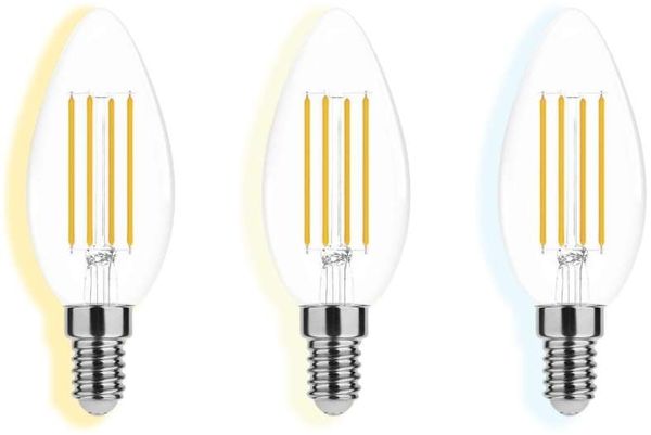 4w LED Candle Filament Leuchtmittel klarglas E14 Sockel| C35|Warmweiß|470 Lumen