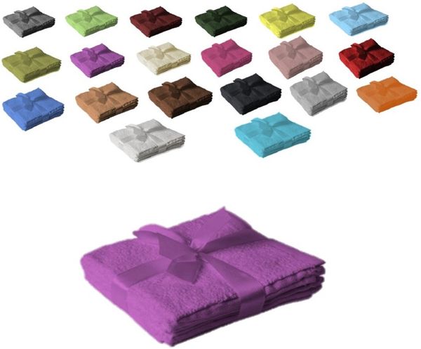 12 x Seiftuch 500 g/m² 30 x 30 cm Lila