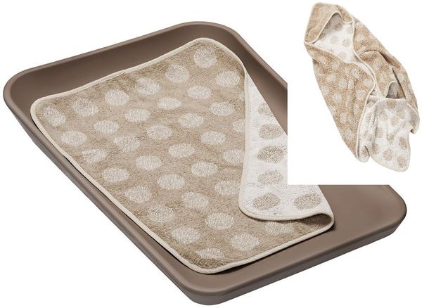 Leander Wickelauflage Matty mocca + Hoodie Badetuch cappuccino + Topper Handtuch cappuccino