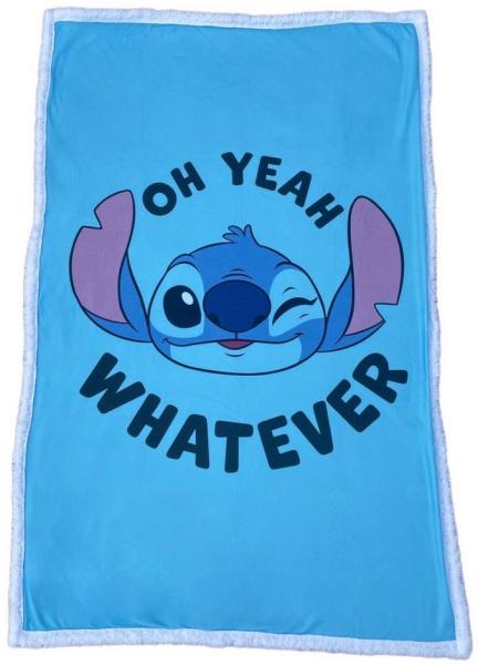 Lilo & Stitch Tagesdecke Bettdecke Fleecedecke Kuschelige Sherpa-Decke, 150x100 cm