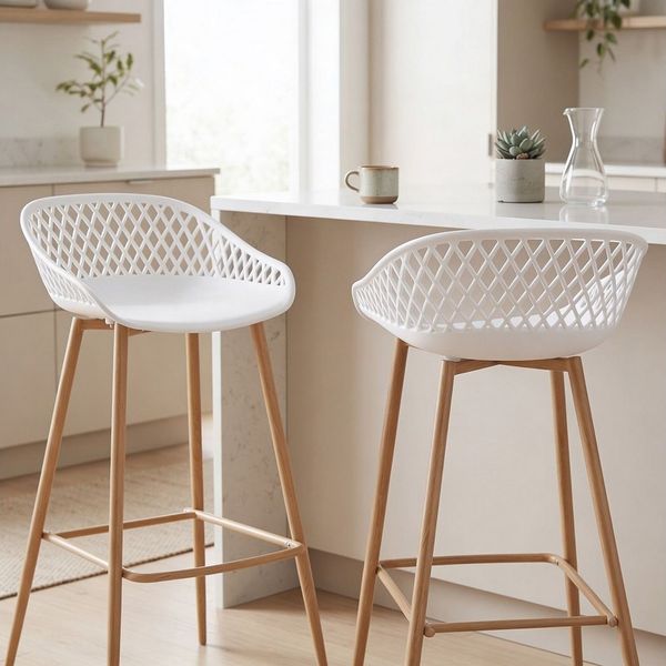 IDIMEX Barhocker IREK, Barhocker 2er Pack Barstuhl Theke Bar Hocker Tresenhocker Retro Design