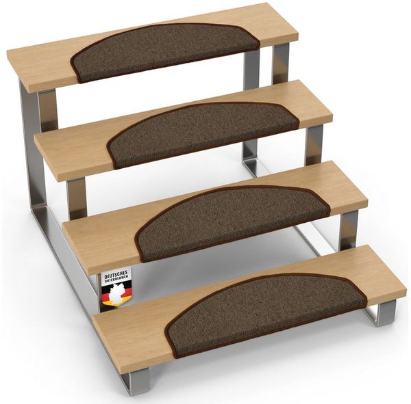 Floordirekt Stufenmatte London Pro, Im modernen Design, Halbrund, Rutschhemmende Oberfläche