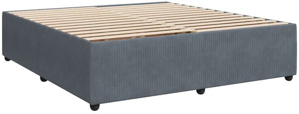 vidaXL Boxspringbett mit Matratze Dunkelgrau 180x200 cm Samt 3290119 Bild 10