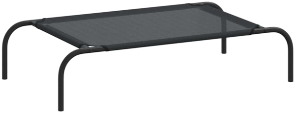 vidaXL Erhöhtes Hundebett Schwarz S Textilene 170661