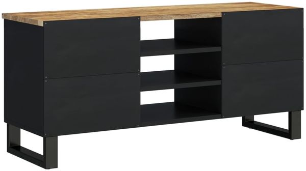 vidaXL TV-Schrank 100x33x46 cm Massivholz Mango & Holzwerkstoff 351966 Bild 4