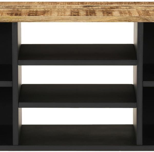 vidaXL TV-Schrank 100x33x46 cm Massivholz Mango & Holzwerkstoff 351966 Bild 7