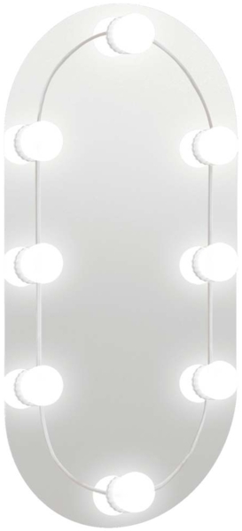 vidaXL Spiegel mit LED-Leuchten 60x30 cm Glas Oval 3102974