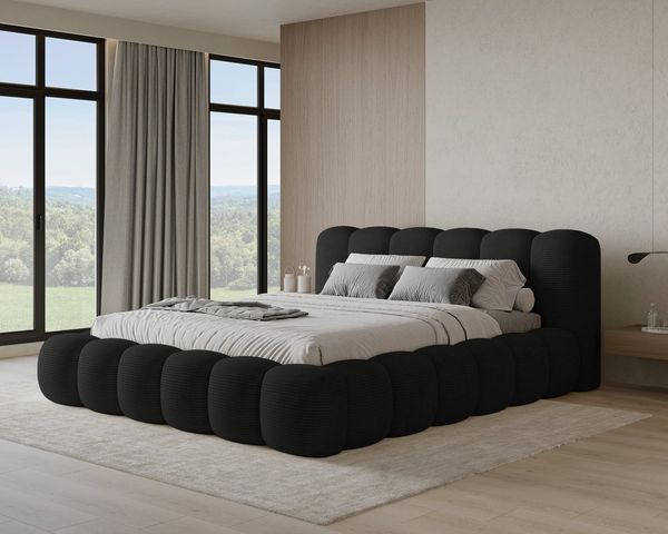 Chilly Möbel Polsterbett Stone Cord Stoff 140x200 cm mit Stauraum Poso 135