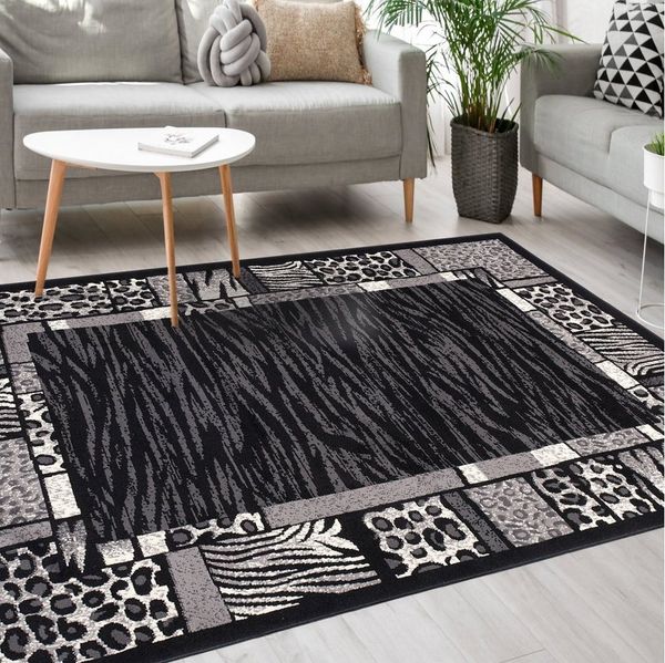 Mazovia Designteppich Modern Teppich Kurzflor Wohnzimmerteppich Robust und pflegeleicht GRAU, 120 x 170 cm, Fußbodenheizung,Allergiker geeignet,Farbecht,Pflegeleicht,Geometrisch