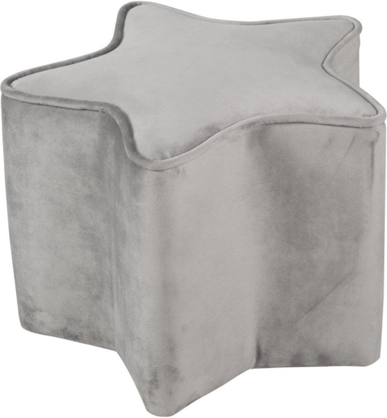 roba Kinderhocker 'Lil Sofa' in Sternform - Samtstoff - Grau