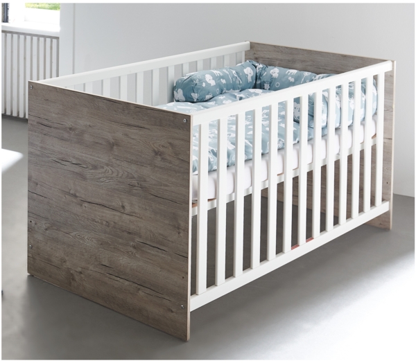 arthur berndt Babybett Bente, Gitterseiten aus Massivholz, 4-fach höhenverstellbares Lattenrost