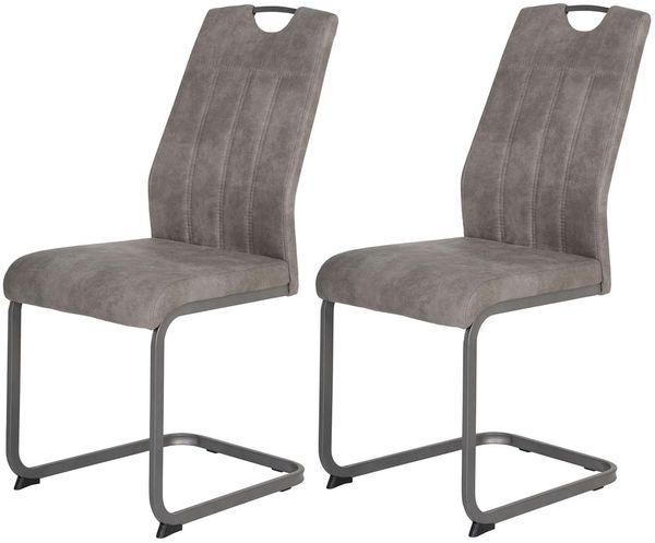 2er Set Schwingstuhl Christina II - Vintage Grau