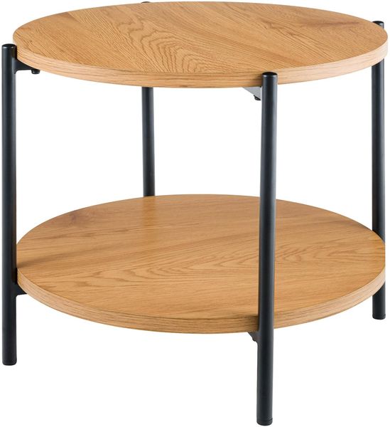 Couchtisch BAZON - Holz Natura 50x50x40 cm | Sofatisch Rund Beistelltisch Holz Wohnzimmertisch Klein
