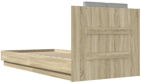 vidaXL Bettgestell mit Kopfteil Sonoma-Eiche 90x200 cm Holzwerkstoff 3209942 Bild 6