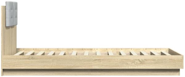 vidaXL Bettgestell mit Kopfteil Sonoma-Eiche 90x200 cm Holzwerkstoff 3209942 Bild 5