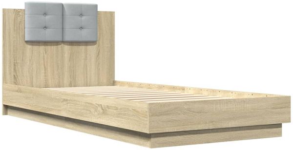 vidaXL Bettgestell mit Kopfteil Sonoma-Eiche 90x200 cm Holzwerkstoff 3209942 Bild 3