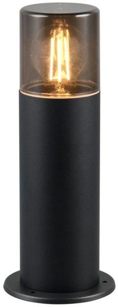 LED Sockelleuchte Aluminium in Schwarz/Rauchfarbig, Höhe 30cm