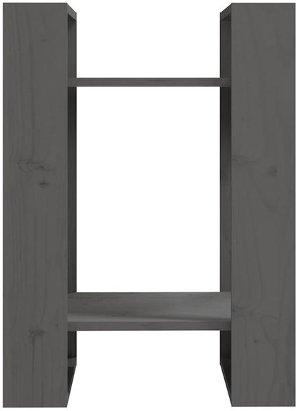 Bücherregal | Standregal Grau 41x35x57 cm Massivholz Kiefer Bild 3