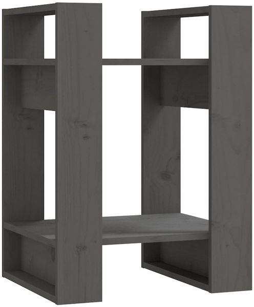Bücherregal | Standregal Grau 41x35x57 cm Massivholz Kiefer