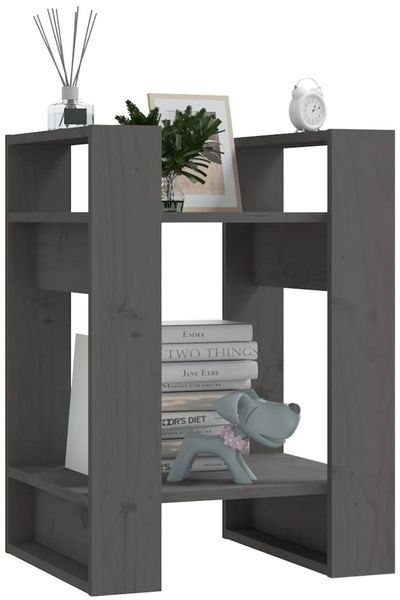 Bücherregal | Standregal Grau 41x35x57 cm Massivholz Kiefer Bild 7