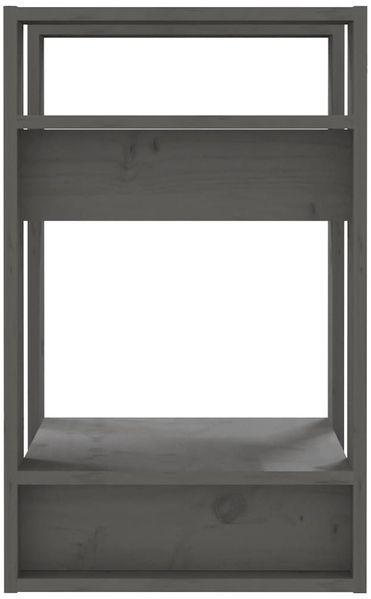 Bücherregal | Standregal Grau 41x35x57 cm Massivholz Kiefer Bild 4