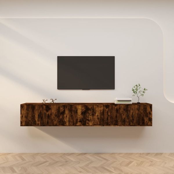 vidaXL TV-Wandschränke 3 Stk. Räuchereiche 80x34,5x40 cm 3188363