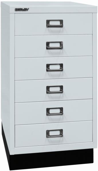 Bisley MultiDrawer™, 29er Serie mit Sockel, DIN A3, 6 Schubladen, Farbe lichtgrau