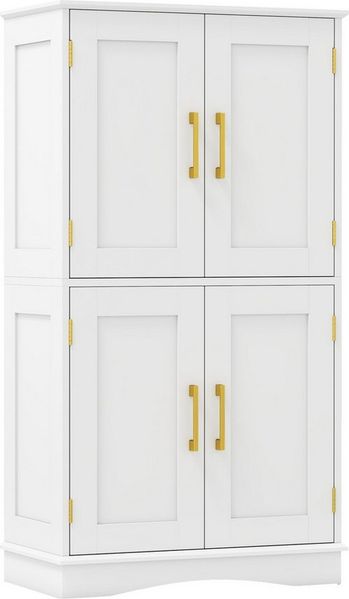 COSTWAY Küchenbuffet Vorratsschrank Küche mit verstellbarem Regal, Holz 110 cm