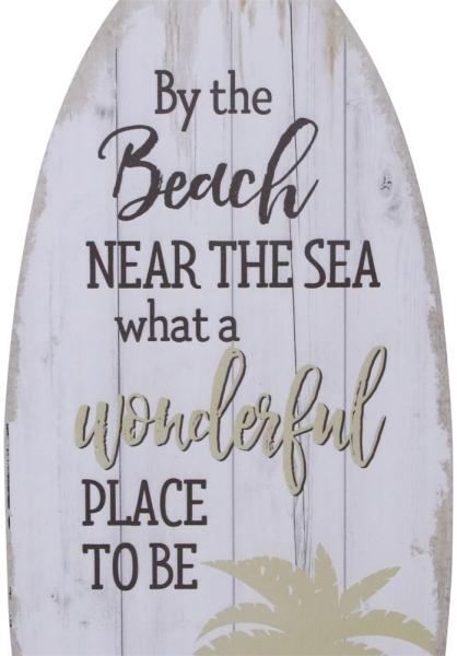 Plankenschild Wanddeko Beach mit 3 Haken Bild 5