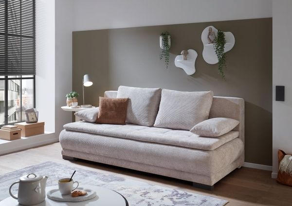 Schlafsofa Liam mit Bettkasten und Nosagfederung Farbe Mink – ED Exciting Design
