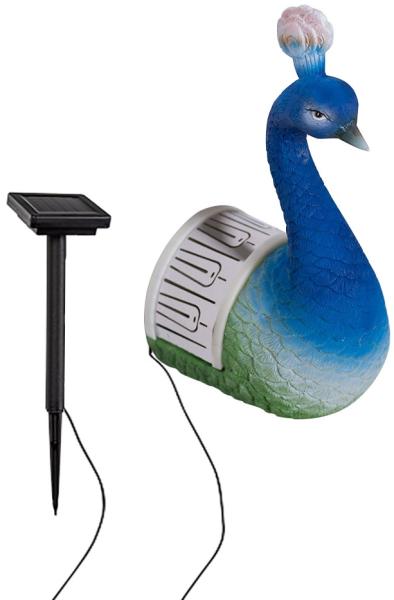 RGB LED Solar Wandleuchte, IP44, Akku, Pfau Design, H 20cm