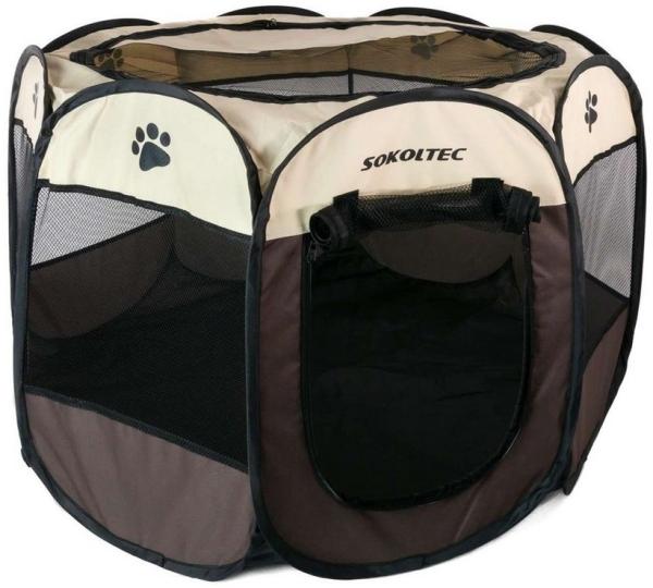 Intirilife Tierhaus Haustier Laufstall, 77 x 58 cm Spielzelt Für Hunde Katzen oder Hasen