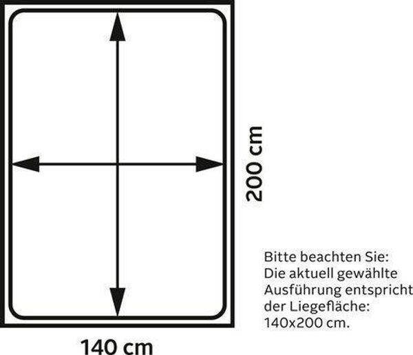 Jockenhöfer 'Nicola' Boxspringbett, 140x200 cm, Feinstruktur Grau Bild 2