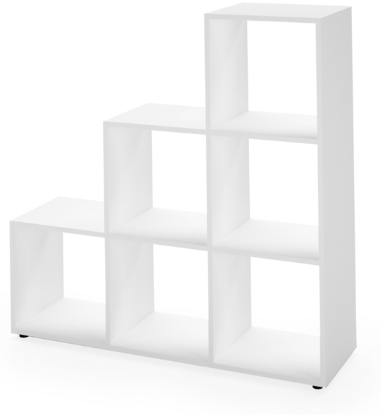 Treppenregal Weiß 107.2 x 107.8 cm Vicco