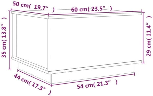 vidaXL Couchtisch Honigbraun 60x50x35 cm Massivholz Kiefer 813418 Bild 10