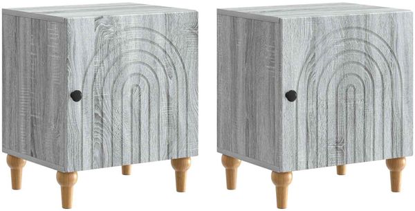 vidaXL Nachttisch 2 pcs Graues Sonoma 43 x 34,5 x 50 cm Holzwerkstoff 894118
