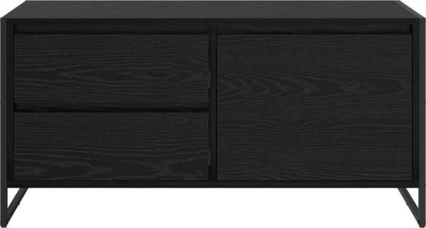 vidaXL TV-Schränk Schwarz Eichen-Optik 100 x 36 x 49.5 cm 886618 Bild 5