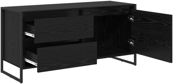 vidaXL TV-Schränk Schwarz Eichen-Optik 100 x 36 x 49.5 cm 886618 Bild 4