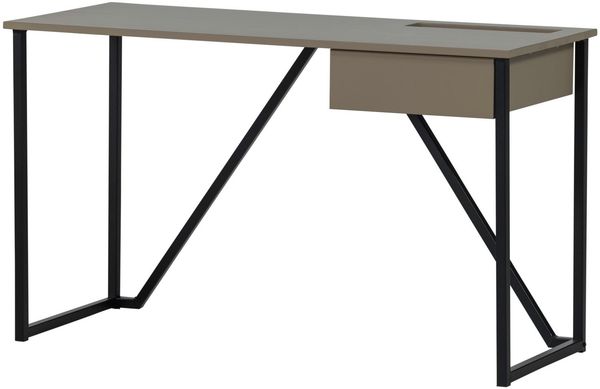 Schreibtisch New Julius aus Kiefernholz FSC, modern mit Schublade, Braun, 126 x 53 cm