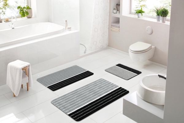 Batex Badematte Tandea, Höhe 27 mm, rutschhemmend beschichtet, fußbodenheizungsgeeignet, Polyacryl, rechteckig, extra weiches und pflegeleichtes Garn