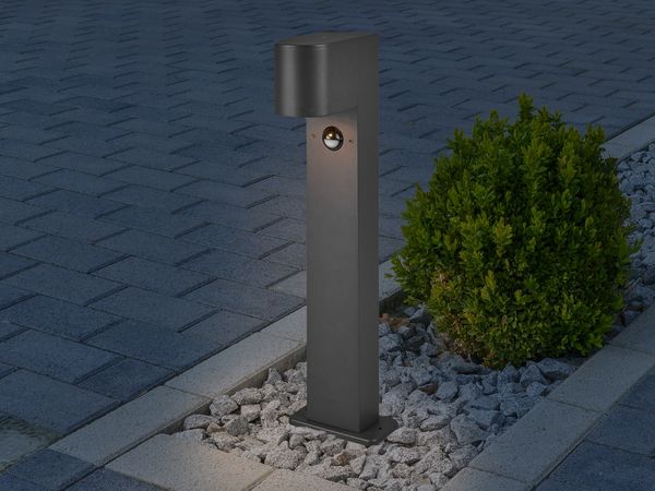 Pollerleuchte ROYA mit Bewegungsmelder, Downlight Anthrazit, Höhe 50cm