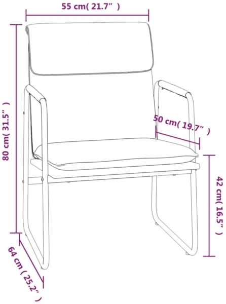 vidaXL Loungesessel Taupe 55x64x80 cm Stoff 351347 Bild 8